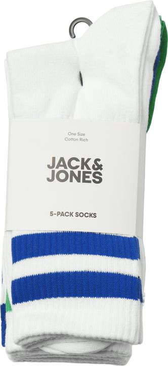 Immagine prodotto Jack & Jones Socken Casual Bequem sitzend JACDEHLI TENNIS SOCKS 5 PACK (Confezione da 5 pezzi, Taglia unica)