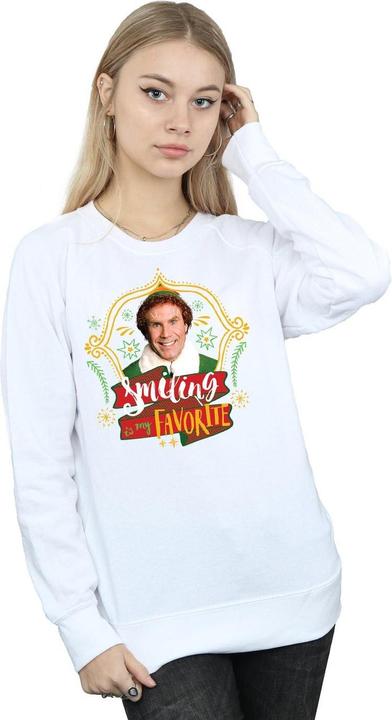 Actual product image Elf Womens/Ladies Buddy Smiling Sweatshirt (XXL)