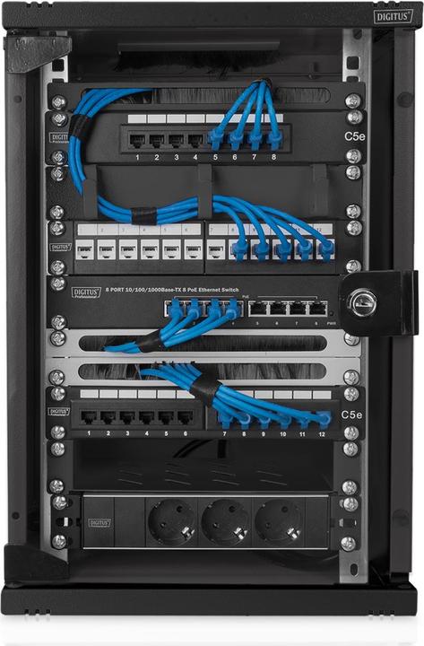 Actual product image Digitus Wall Mounting Cabinet 254 mm (10") - 312x300 mm (WxD) (9 RU, 10 inch rack)