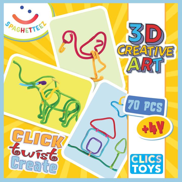 Produktbild Clics Spaghetteez 3D Art Flexible Building Sticks