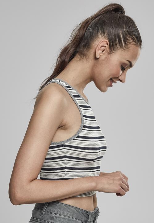 Actual product image Urban Classics Ladies Rib Stripe Cropped Top (L)