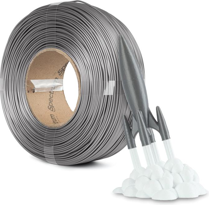 Immagine prodotto Filamento PLA ad alta velocità Refill Silver Star 1kg 1,75mm (PLA, 1.75 mm, 1000 g, Argento)