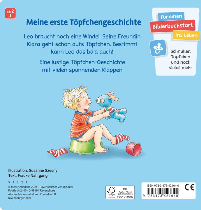 Actual product image Ravensburger Going to the potty is easy: A playbook with lots of flaps (German)