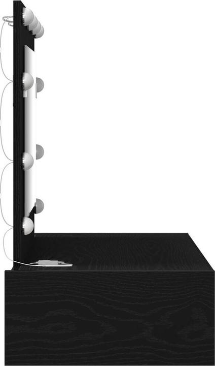 Immagine prodotto VidaXL Tavolino da toilette a parete con luci LED in rovere nero