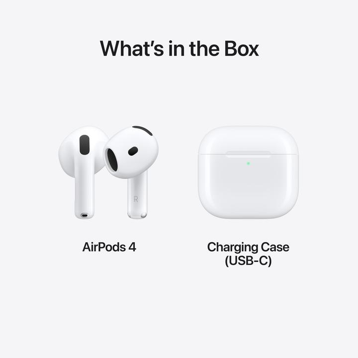 Image du produit Apple AirPods 4 (pas de réduction du bruit, 5 h, Sans fil)