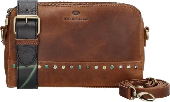 Micmacbags Hide & Stitches Meisterwerk Umhängetasche - Cognac - 100% Leder