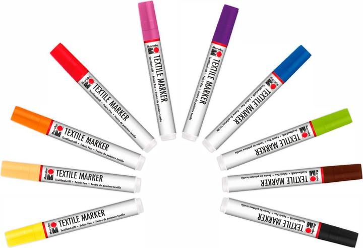 Actual product image Magni Marabu Textile Marker 3mm 10 pieces (Multinational, 3 mm, 10 x)