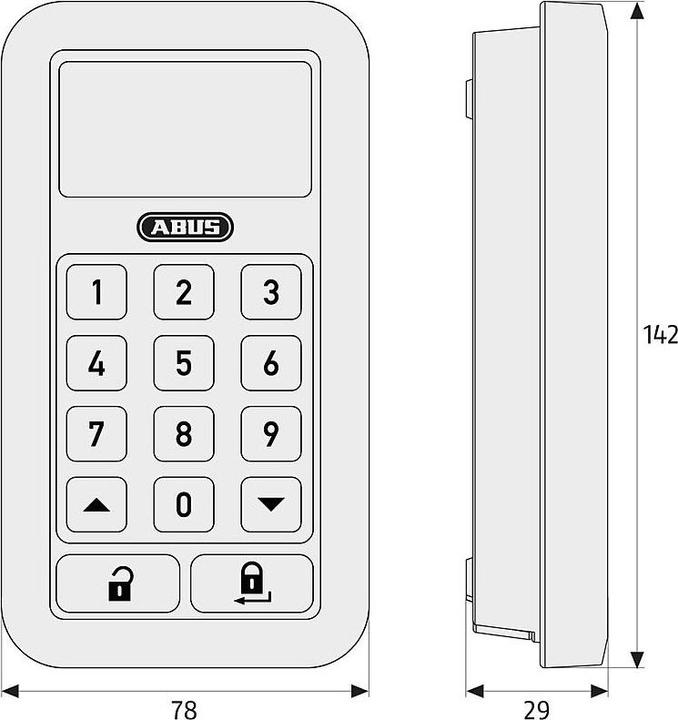 Image du produit Abus Serrure à code 10125 (Combinaison électronique de chiffres)