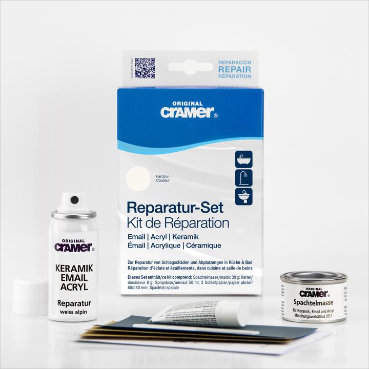 Produktbild Cramer Reparatur-Set für Keramik, Email und Acryl (Alpinweiss)
