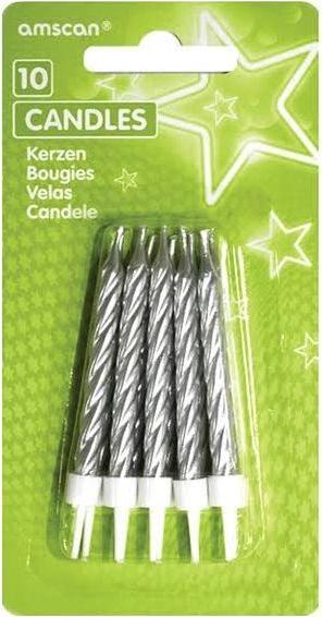 Image du produit Amscan 10 bougies d'anniversaire en or (12 x)