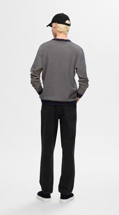 Produktbild Selected Homme Slhjake Ls Knit Struc Stripe Crew Neck (M)