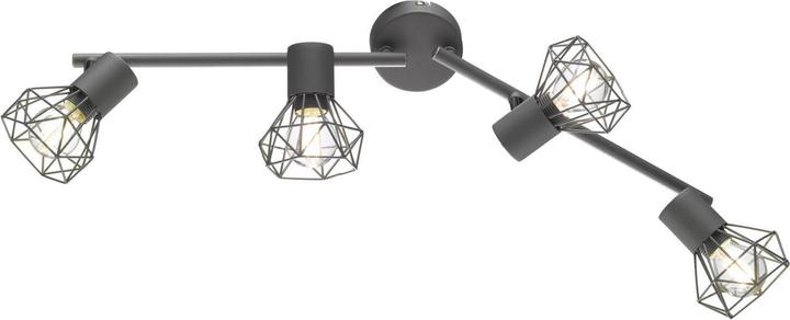 Actual product image Fischer & Honsel Ceiling light metal 4-light L 600 mm Ran grey (E14)