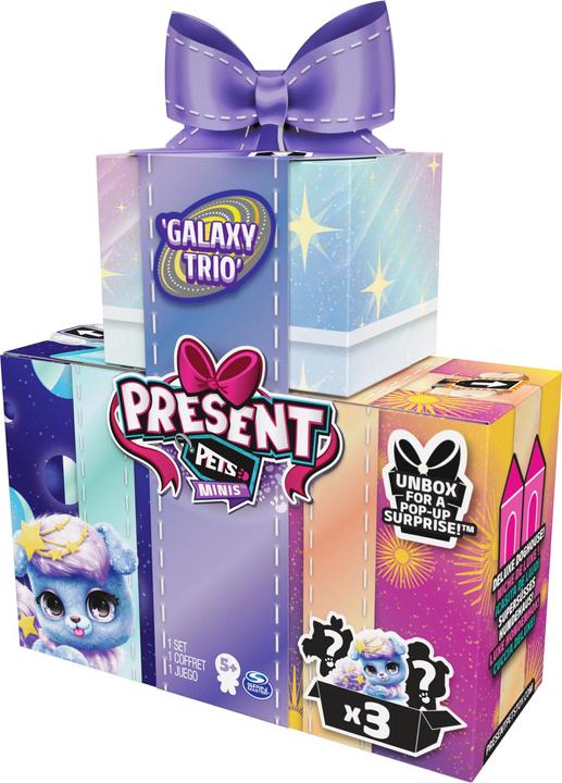Produktbild Spin Master Present Pets Minis, galaktisches Trio 3er-Pack mit 7,6cm Plüschtieren, Kinderspielzeug für Ma (20.65 cm)