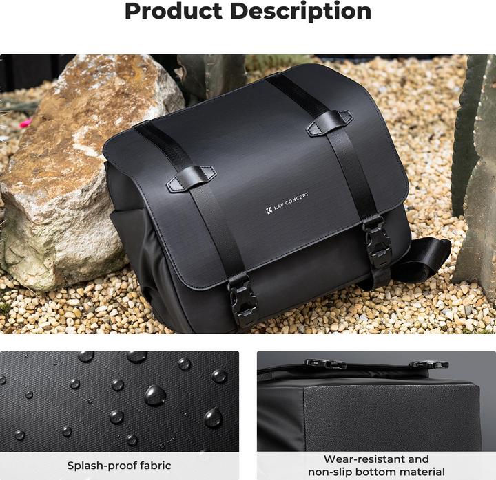Produktbild K&F Concept Sling Bag 10L Urban Wander 10 (Black) (Kamera Schultertasche, 10 l)
