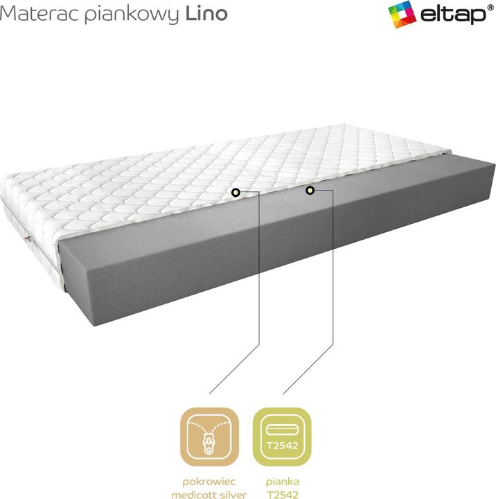 Produktbild ELTAP Lino Medicott Silver (120 x 200 cm, Schaumstoffkern)