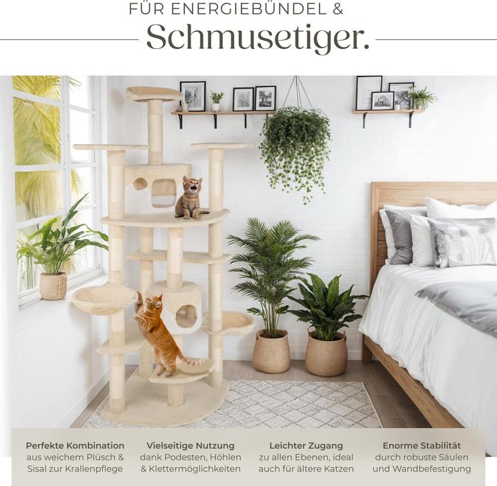 Produktbild tectake Nelly (204 cm, Beige, Weiss)
