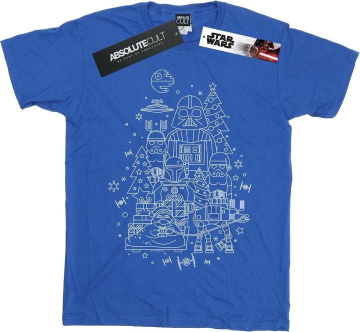 Actual product image Star Wars Womens/Ladies Empire Christmas Cotton Boyfriend T-Shirt (3XL)
