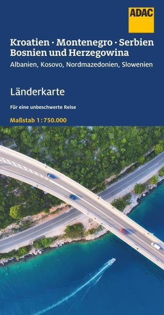 Produktbild Adac Länderkarte Kroatien, Bosnien u. H