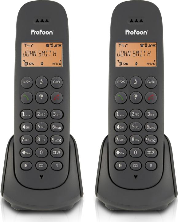 Produktbild Profoon PDX620 - DECT telefoon met 2 handsets, zwart