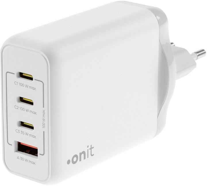 Onit USB-Wandladegerät Quad 3C1A 100 W GaN Weiss (100 W)