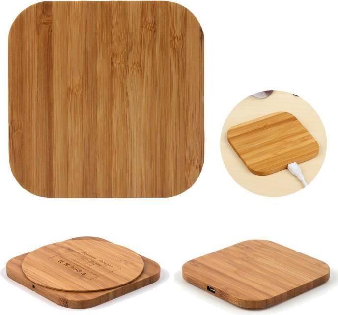 Actual product image PhoneLook Wireless Charging Station Qi Wireless Real Wood Charger for Smartphone