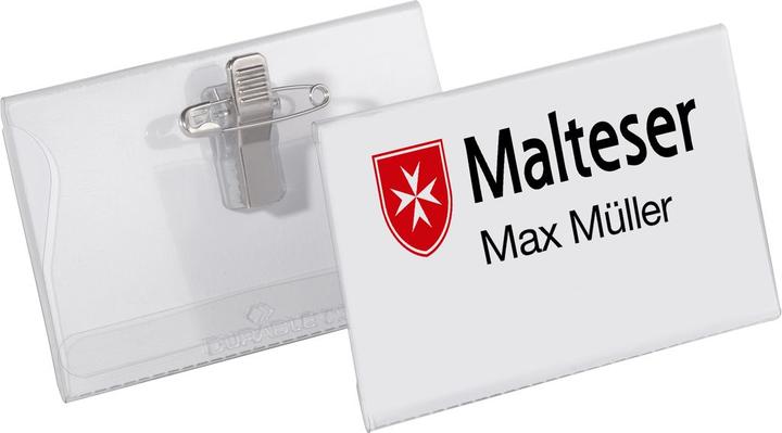 Actual product image Durable Acrylic nameplates with combination clip