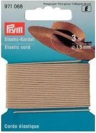 Immagine prodotto Prym Cordoncino elastico, beige chiaro 1,5 mm, carta 3 m