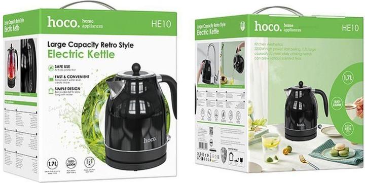 Actual product image Hoco Other retro electric kettle 1,7L HE10 black (1.70 l)