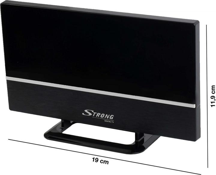 Strong SRT ANT 30 - Noir - DVB-T,DVB-T2 - IEC M - 5 V/40 mA - 75 Ohm - 16 dB (Antenne d'intérieur, 16 dB, DVB-T / -T2)