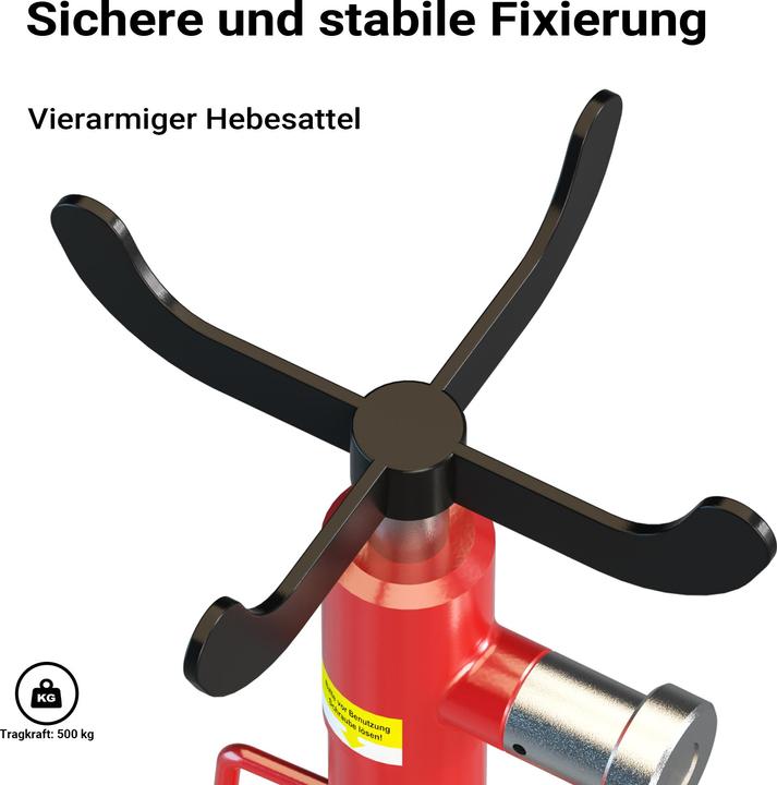 Actual product image Wiltec Transmission jack mobile hydraulic 500kg 110-195cm rollers pick-up claw truck