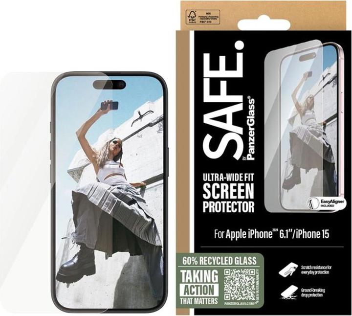 Image du produit PanzerGlass SAFE. (1 pièce(s), Apple iPhone 16, Apple iPhone 15)