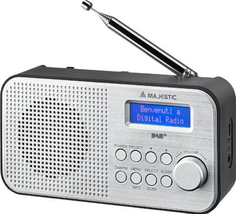 Actual product image Majestic BlackSilver Radio Portable Digital (FM, DAB+, PLL)