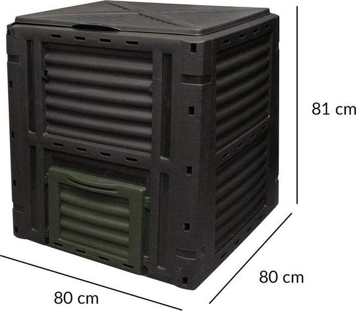 Image du produit GreenGarden Composteur de jardin 450L 80x 80x 81cm noir (450 l)