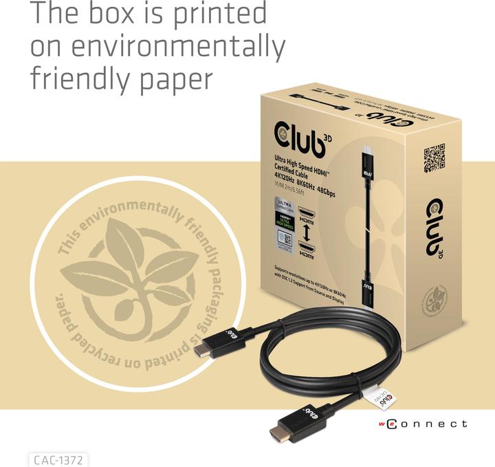 Immagine prodotto Club 3D HDMI (Typ A) — HDMI (Typ A) (2 m, HDMI)
