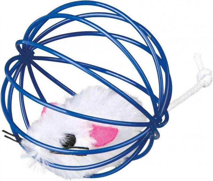 Immagine prodotto Trixie Topo di peluche in palla a reticolo D=6cm (Gatto di peluche)
