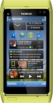 Nokia N8-00 - Green (16 GB, 3.50", 12 Mpx, 3G)