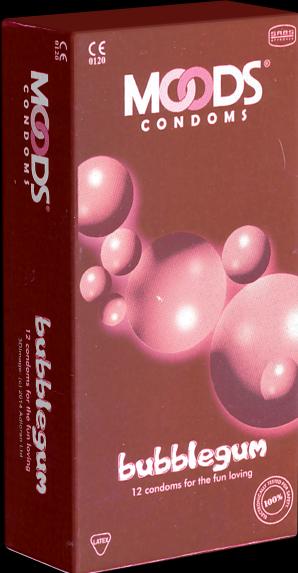 Produktbild Moods Bubblegum Condoms» 12 coole Kaugummi-Kondome für mehr Spass zu zweit (12 Stk.)