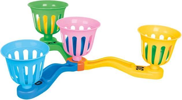Actual product image Besttoy Ball throwing game with 4 balls