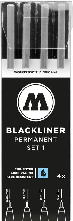 Image du produit Molotow Blackliner Permanent Set 1 fine 4-piece (Noir, 4 x)