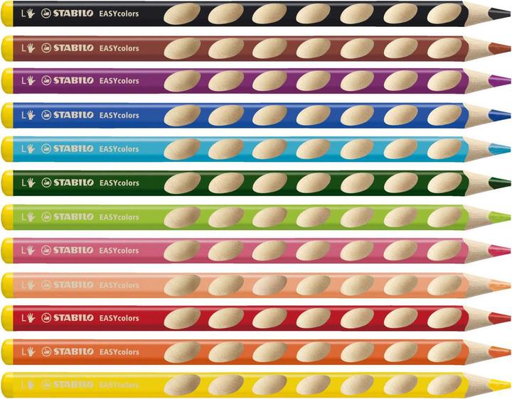 Image du produit STABILO EASYcolors crayon de couleur ergonomique pour gauchers (Multicolore, 12 x)