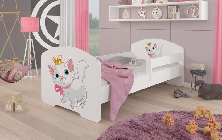 Actual product image ADRK Furniture Bed with Mattress and Railing PEPE CAT 160X80 (160 x 80 cm)