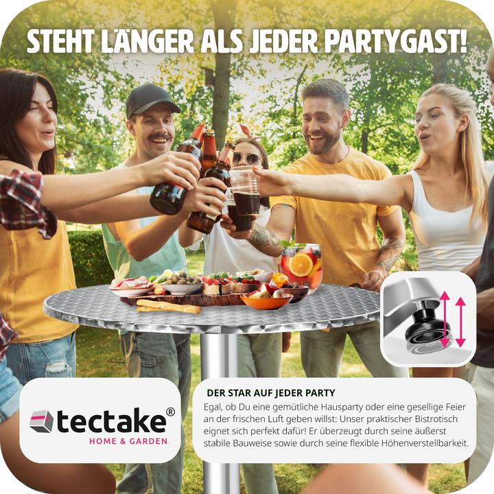 Immagine prodotto tectake tavolo da bistrot (Ø 60 x 114 cm)