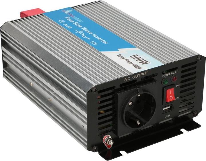 Extralink CAR VOLTAGE CONVERTER -,, PURE SINUS OPIP-500W power adapter/inverter Auto Aluminium