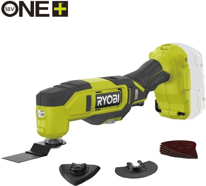 Ryobi ONE+ Outil multifonctions sans fil RMT18-0, 18Volt (vert/noir, sans batterie ni chargeur)