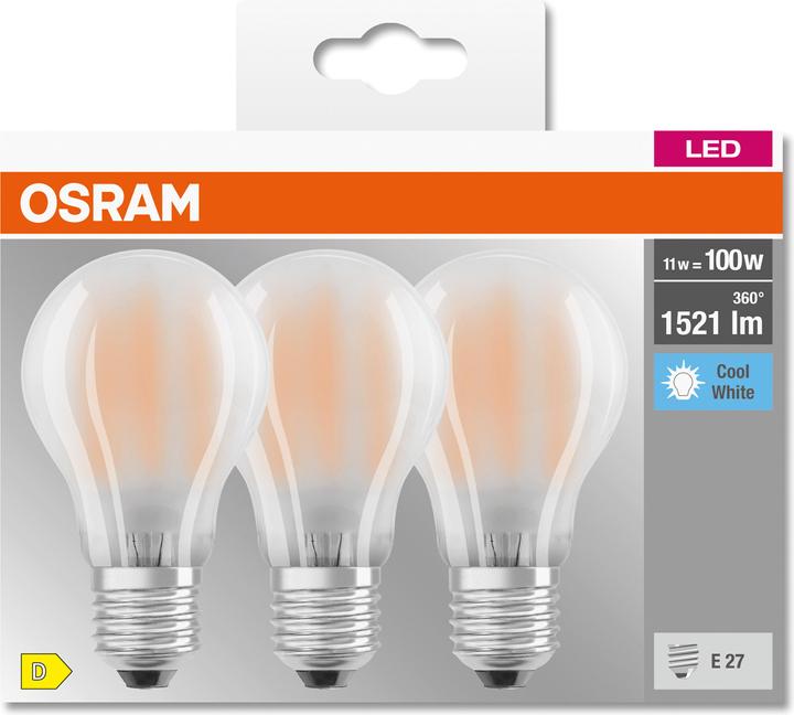 Image du produit Osram Classic (E27, 11 W, 1521 lm, 3 x, D)