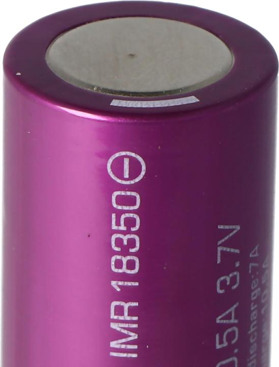 Actual product image Efest Battery Purple IMR18350 (plus pole flat) (1 pcs., 18350, 700 mAh)