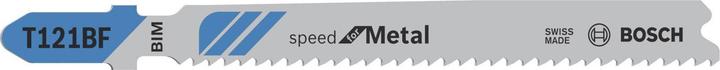 Bosch Professional Zubehör Stichsägeblatt T 121 BF Speed for Metal, 5er-Pack, Bleche