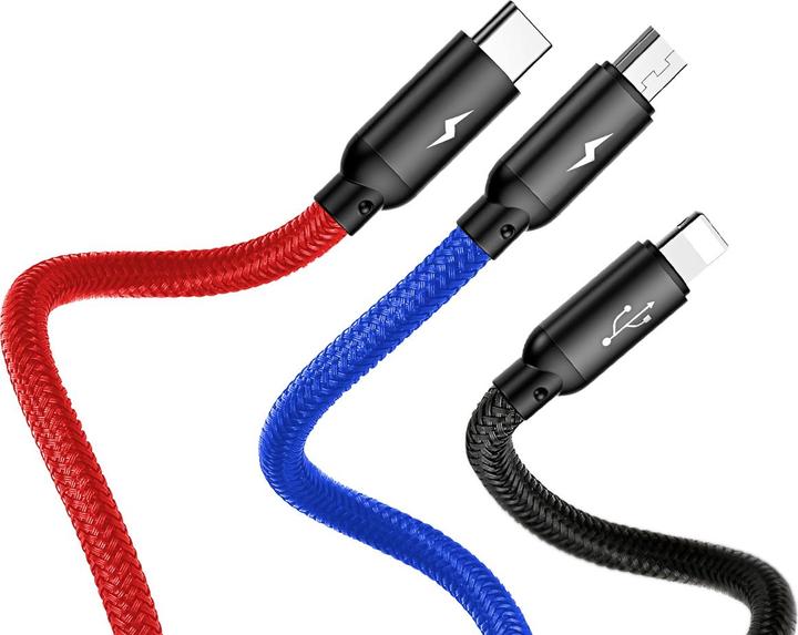 Produktbild Baseus Three Primary Colors 3-in-1 (1.20 m, USB 2.0)