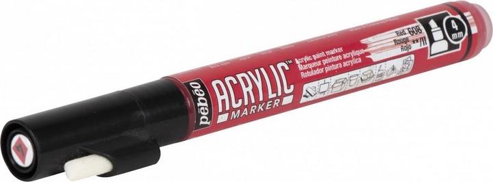 Productafbeelding Pebeo Acryl Marker Medium Wig Tip 4mm (Rood, 4 mm)