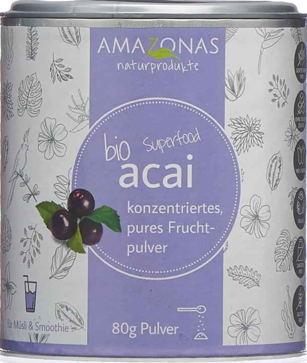 Image du produit Amazonas Poudre de fruits biologique 100 % pure (1 pièce(s), Poudre, 80 g)